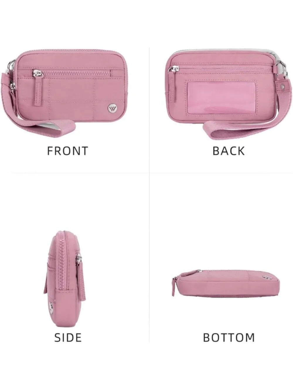 Quilted Nylon RFID Blocking Wristlet Wallet for Women - Phone & Card Holder